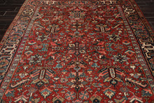 7'6"x 10'3" Hand knotted Antique Traditional Wool Oriental Area Rug Orangy Red - Oriental Rug Of Houston