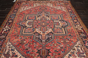 7'6" x 11'1" Early 20th century Antique Hand Knotted Wool Oriental Area Rug Apricot - Oriental Rug Of Houston