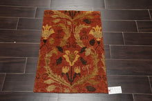 2'x3' Hand Knotted 100% Wool Traditional Oushak Oriental Area Rug Terracotta