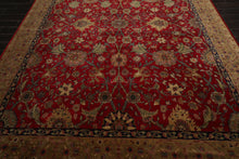 8'7" x 11'7" Hand Knotted 100% Wool 300 KPSI Indo-Tabrizz Oriental Area Rug Red