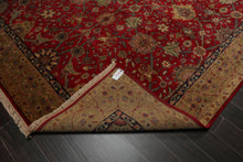 8'7" x 11'7" Hand Knotted 100% Wool 300 KPSI Indo-Tabrizz Oriental Area Rug Red - Oriental Rug Of Houston