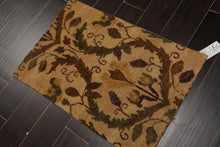 2' x 3' Hand Knotted 100% Wool Traditional Oushak Oriental Area Rug Beige - Oriental Rug Of Houston