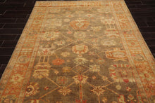 6'x9' Hand Knotted Oushak 100% Wool Oushak Traditional Oriental Area Rug Gray, Teracotta Color - Oriental Rug Of Houston