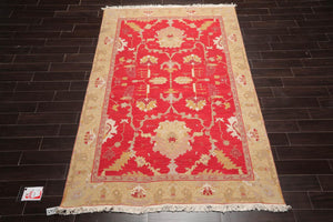 5'10''x8'10'' Hand Knotted Soumak 100% Wool Soumak Traditional Oriental Area Rug Chinese red, Gold Color - Oriental Rug Of Houston
