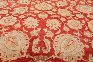 8'2" x 10' Hand Knotted New Zealand Wool PakPersian 16/18 Oriental Area Rug Red