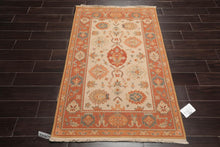 3'6''x5'6'' Hand Knotted Soumak 100% Wool Soumak Traditional Oriental Area Rug Beige, Teracotta Color - Oriental Rug Of Houston