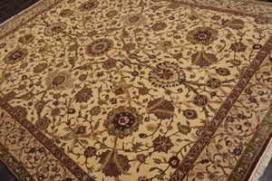 8' x 10'4" Hand Knotted Traditional Wool 200 KPSI Agra Oriental Area Rug Beige - Oriental Rug Of Houston