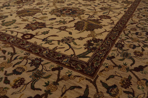 8' x 10'4" Hand Knotted Traditional Wool 200 KPSI Agra Oriental Area Rug Beige - Oriental Rug Of Houston