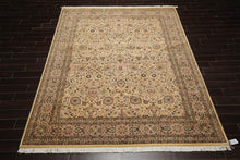 8'2"x10'5" Hand Knotted Wool 16/18 Pak Persian 350 KPSI Oriental Area Rug Ivory - Oriental Rug Of Houston