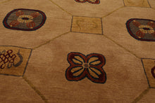 6' x 8'9'' Hand Knotted Tibetan Wool Patterned Modern Oriental Area Rug Camel - Oriental Rug Of Houston