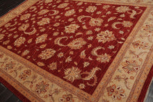 Chobi Peshawar Hand Knotted 100% Wool Oriental Area Rug Rusty Red 9' x 11'9" - Oriental Rug Of Houston