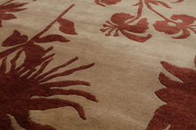 6'8'' x 8'8'' Hand Knotted Tibetan 100% Wool Botanical Oriental Area Rug Beige - Oriental Rug Of Houston
