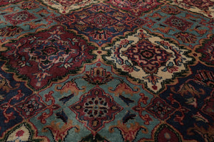 6'5'' x 9'6'' Hand Knotted Wool Multi Panel Traditional Oriental Area Rug Plum - Oriental Rug Of Houston
