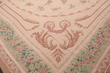 16'3''x18'6'' Hand Knotted Needlepoint 100% Wool French Aubusson Traditional Oriental Area Rug Blush, Peach Color - Oriental Rug Of Houston