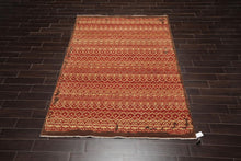 6'1'' x 9' Hand Knotted Wool Peshawar Traditional Oriental Area Rug Terracotta - Oriental Rug Of Houston