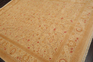 Hand Knotted Wool 16/18 Pak Persian 300 KPSI Oriental Area Rug Tan 8'4" x 10'5"