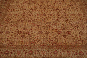 Hand Knotted Wool 16/18 Pak Persian 300 KPSI Oriental Area Rug Tan 7'10" x 9'9"