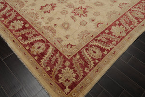 8'10" x 11'10" Hand Knotted Peshawar Stone wash Vegetable dyes Area Rug Camel