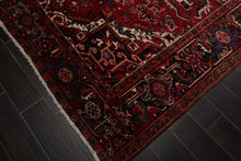 7'3''x11'1'' Vintage Hand Knotted Wool Authentic Herizz Medallion Wool Area Rug Red - Oriental Rug Of Houston