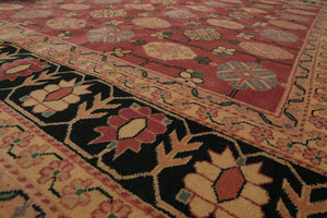 8’10" x 11’9" Rare Romanian Oushak Hand Knotted Wool Oriental Area Rug - Oriental Rug Of Houston