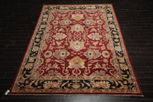 8'6" x 11'7" Hand Knotted Peshawar Stone wash Vegetable dyes 100% Wool Area Rug Rusty Red