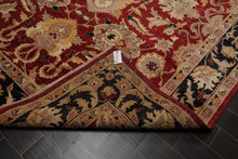 8'6" x 11'7" Hand Knotted Peshawar Stone wash Vegetable dyes 100% Wool Area Rug Rusty Red - Oriental Rug Of Houston
