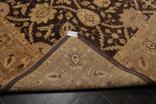 8'9" x 11'6" Hand Knotted 100% Wool Stone Wash Peshawar Oriental Area Rug Brown