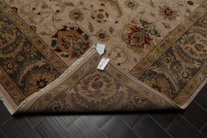 9'3" x 11'10" Hand Knotted Traditional 100% Wool Agra Oriental Area Rug Beige - Oriental Rug Of Houston