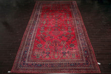 11'7''x24'1'' Antique Palace Hand Knotted Persian 100% Wool Traditional Oriental Area Rug Rose,Navy Color - Oriental Rug Of Houston