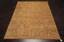 8'11'' x 11'9" Hand Knotted 100% Wool Damask Oriental Area Rug Gold - Oriental Rug Of Houston