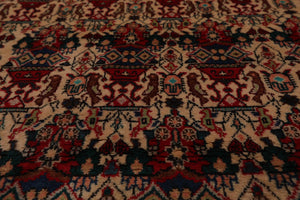3'7" x 4'11" Hand Knotted 100% Wool Abadeh Traditional Oriental Area Rug Beige