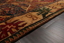 4'6" x 6'6" Hand Knotted 100% Wool Arts & Craft Oriental Area Rug Gold, Brown - Oriental Rug Of Houston