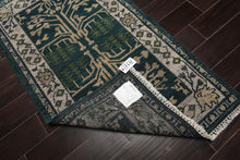 3'x5' Hand Knotted Turkish Oushak 100% Wool Traditional Oriental Area Rug Teal,Beige Color - Oriental Rug Of Houston