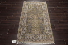 3'x5' Hand Knotted Turkish Oushak 100% Wool Traditional Oriental Area Rug Pistacchio,Beige Color - Oriental Rug Of Houston