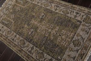 3'x5' Hand Knotted Turkish Oushak 100% Wool Traditional Oriental Area Rug Pistacchio,Beige Color - Oriental Rug Of Houston