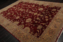 8'10" x 12'4" Hand Knotted Peshawar Stone wash Vegetable dyes Wool Area Rug Wine - Oriental Rug Of Houston