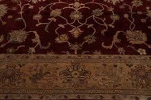 8'10" x 12'4" Hand Knotted Peshawar Stone wash Vegetable dyes Wool Area Rug Wine - Oriental Rug Of Houston