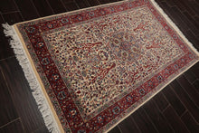 4' x 6'2" Hand Knotted 100% Wool 16/18 Pak Persian 300 KPSI Area Rug Cream - Oriental Rug Of Houston