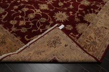 8'10" x 12'4" Hand Knotted Peshawar Stone wash Vegetable dyes Wool Area Rug Wine - Oriental Rug Of Houston