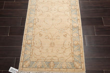 2'7''x9'7'' Hand Knotted Pak Persian 100% Wool Peshawar Traditional Oriental Area Rug Ivory, Blue Color Runner - Oriental Rug Of Houston