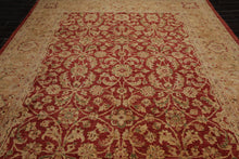 9'2" x 12' Hand Knotted Peshawar Stone wash Vegetable dyes Area Rug Rusty Red - Oriental Rug Of Houston