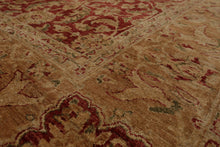 9'2" x 12' Hand Knotted Peshawar Stone wash Vegetable dyes Area Rug Rusty Red - Oriental Rug Of Houston