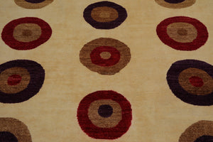 8' x 9'10" Hand Knotted 100% Wool Modern Designer Oriental Area Rug Beige - Oriental Rug Of Houston