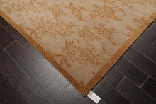 8'1'' x 10'5'' Hand Knotted Tibetan 100% Wool Floral Oriental Area Rug Taupe