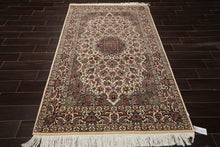 4'7" x 5'7"' Hand Knotted 100% Wool 300 KPSI Pak Persian Area Rug Ivory, Taupe - Oriental Rug Of Houston