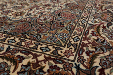 4'7" x 5'7"' Hand Knotted 100% Wool 300 KPSI Pak Persian Area Rug Ivory, Taupe - Oriental Rug Of Houston