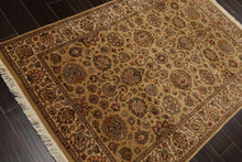 4'1" x 5'11" Hand Knotted 100% Wool 16/18 Pak Persian 300 KPSI Area Rug Tan - Oriental Rug Of Houston