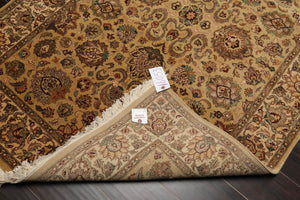 4'1" x 5'11" Hand Knotted 100% Wool 16/18 Pak Persian 300 KPSI Area Rug Tan - Oriental Rug Of Houston