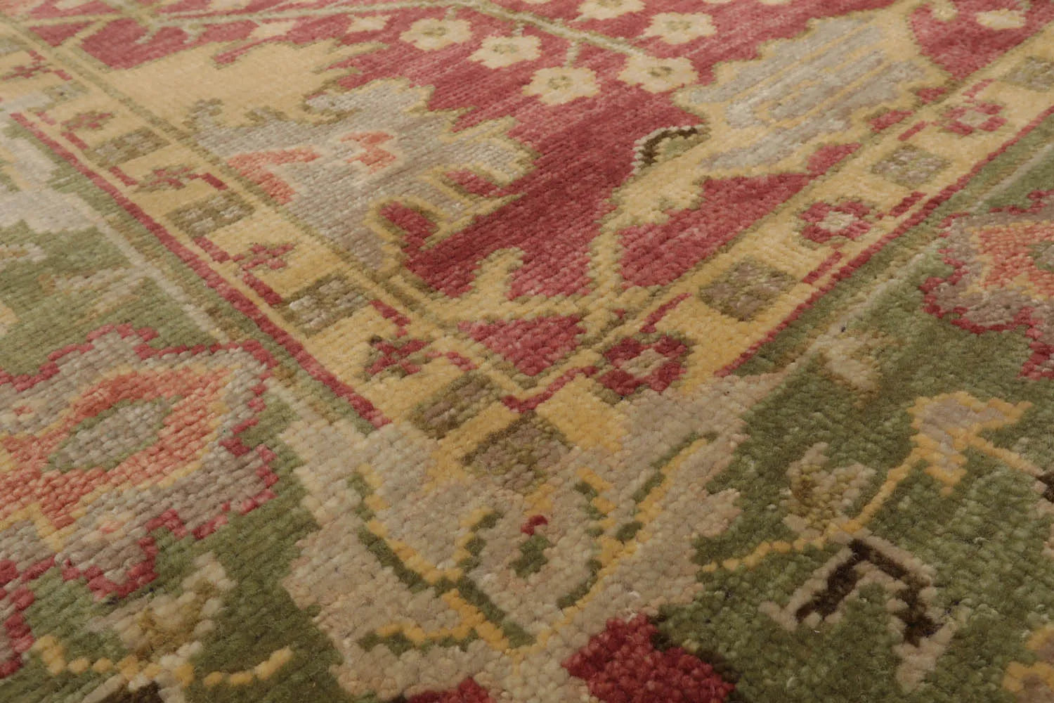 Green And Raspberry Area Rug 8x10 Raspberry Hand Knotted William Morris Oushak Oriental Area Rug ...