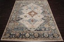 9' x11' 10" Beige Slate Brown Color Hand Knotted Oushak 100% Wool Modern & Contemporary Oriental Rug